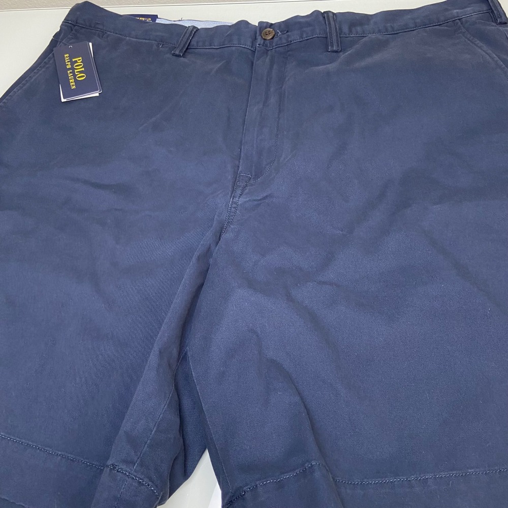 Polo‎ Ralph Lauren Mens 40 Navy Blue Stretch Classic Fit 9" Shorts NEW Chino